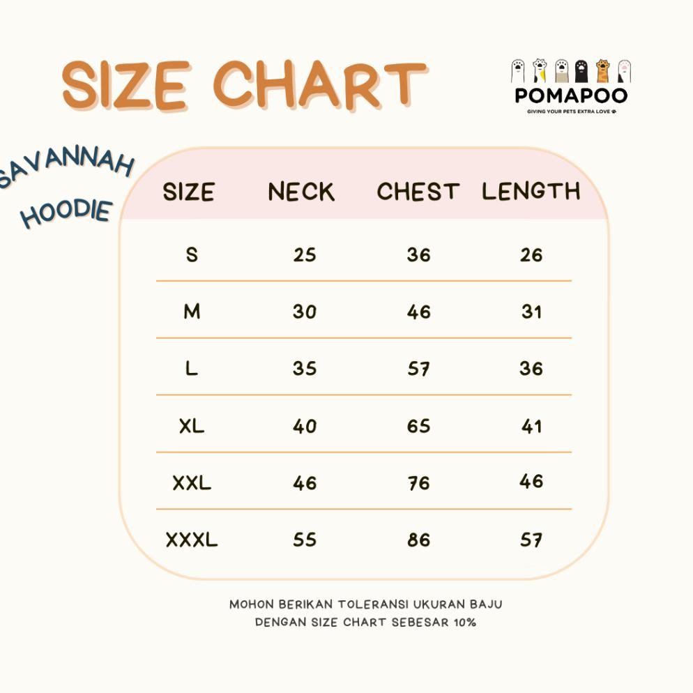 Un04 rd-67 PomApoO - Baju Kucing dan Baju Anjing Savannah Hoodie Premium Viral