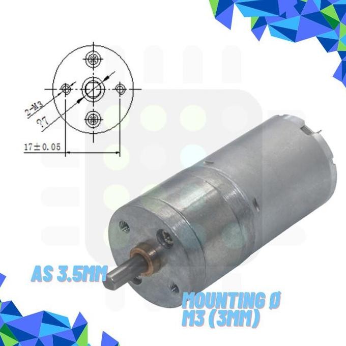 Motor DC Gear Box 130RPM 3-24V 9V 12V High Torque Gearbox u Robot Car