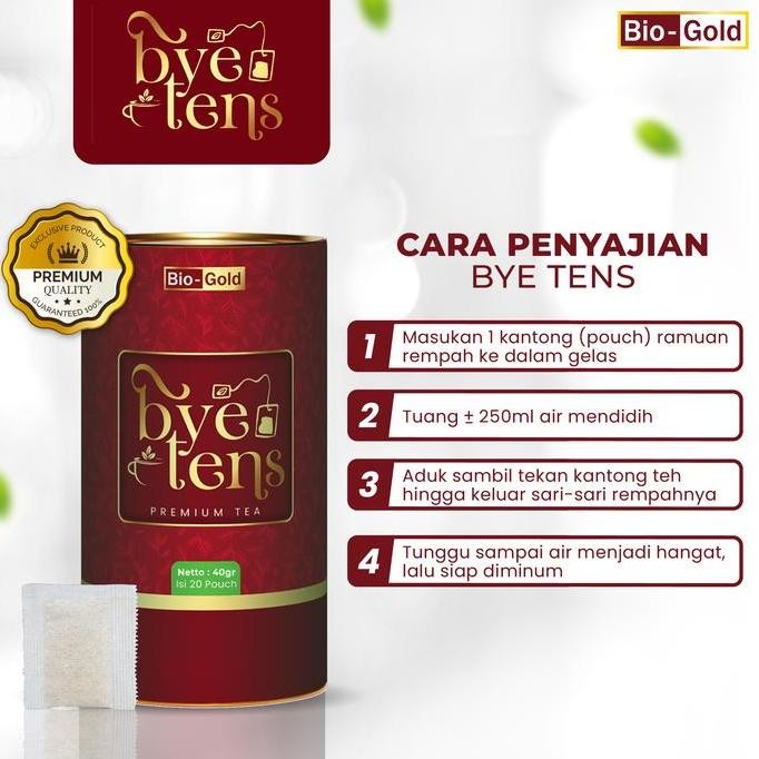 

Paket 60X Minum Bye Tens Bio Gold Premium Tea 3 Kaleng Herbal Hipertensi Untuk Darah Tinggi Kolesterol Asam Urat Bpom Botol