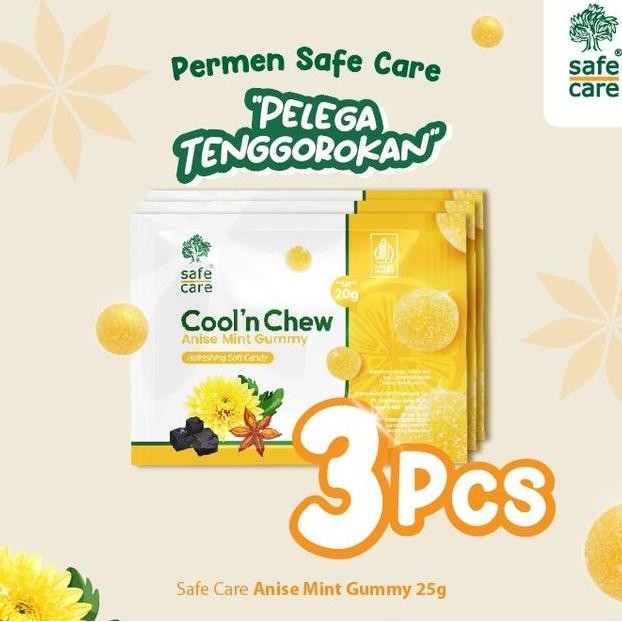 

Paket Beli 3 Pcs Safe Care Anise Gummy Permen Jelly