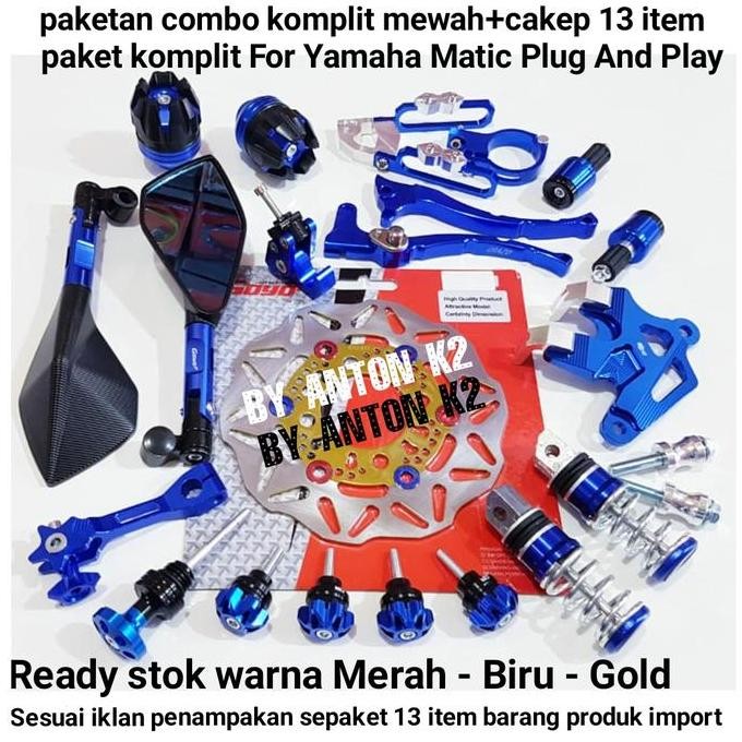 PAKET 13 ITEM AKSESORIS VARIASI MOTOR XEON GT/XEON RC/X RIDE/MIO FINO