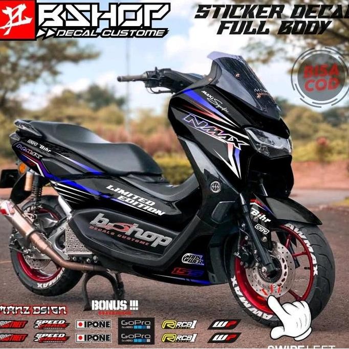 Decal Nmax New Lis Pelangi Sticker Full Body Motor Untuk Nmax Old Variasi Kendaraan Motorcycle