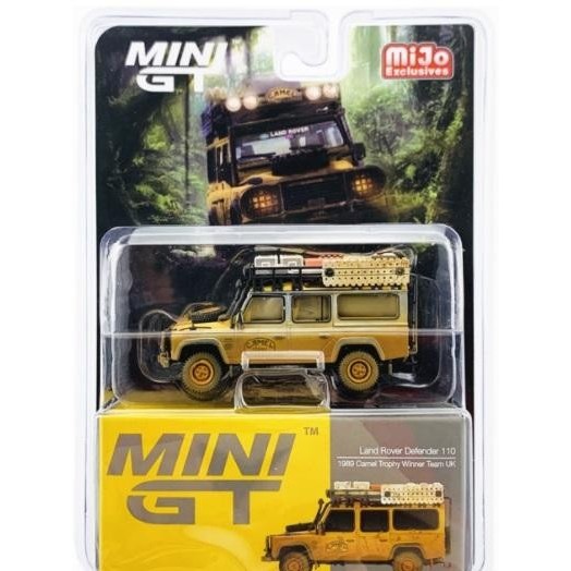 MINI GT 221 Land Rover Defender 110 Team Camel Dirty MIJO CHASE