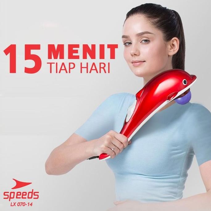 Original Speeds Dolphin Infrared Massager Alat Pijat Getar Multifungsi Leher Shopee