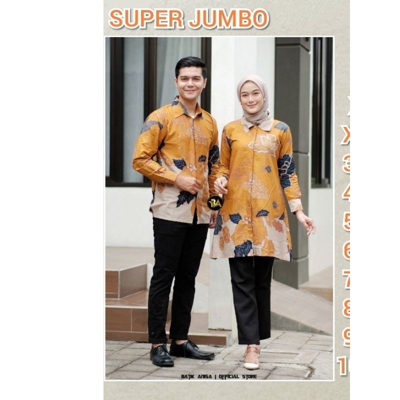 CJB24 Batik Atasan Couple| Fashion batik pria wanita super jumbonya big size M-10XL | Atasan batik p