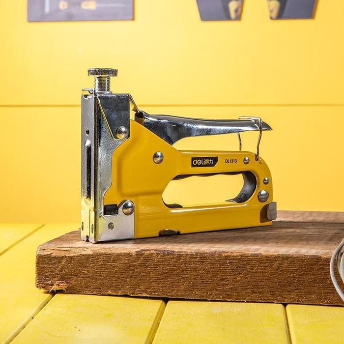 

WSS [TODAY FLASH SALE] Deli Tools Staples Tembak / Stapler Gun Tacker 4in1 & 3in1 DL238004/EDL1313 Alat Stationery