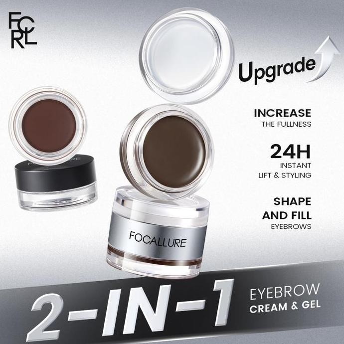 TERMURAH - (READY & ORI) FOCALLURE 2-in- Eyebrow Cream & Setting Gel D Pro-shape FA2