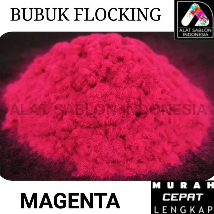 

BEBAS ONGKIR - BUBUK FLOCKING MAGENTA NILON SABLON BLUDRU SERBUK NYLON 00GR