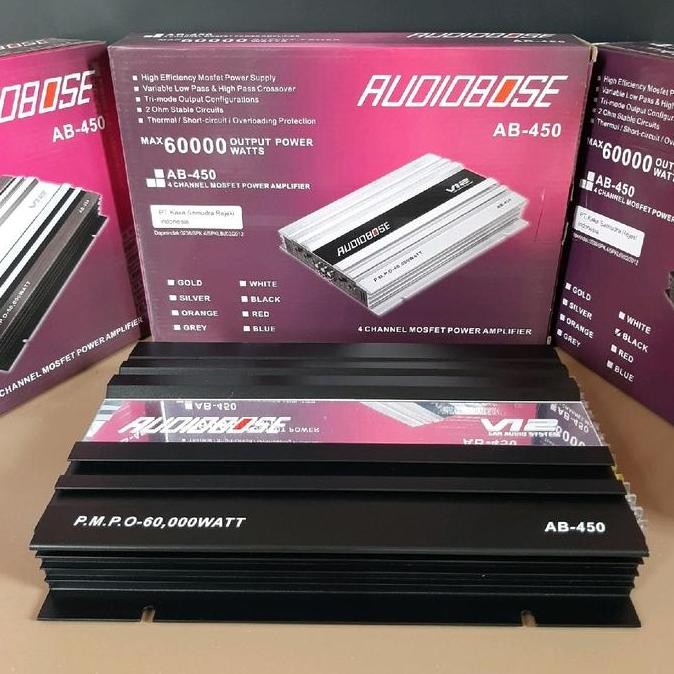 Power Audiobose Ab 450 Power Audiobosse Ab 450 Power Amplifier 4 Channel Audiobose Ab-450 Kode 5526