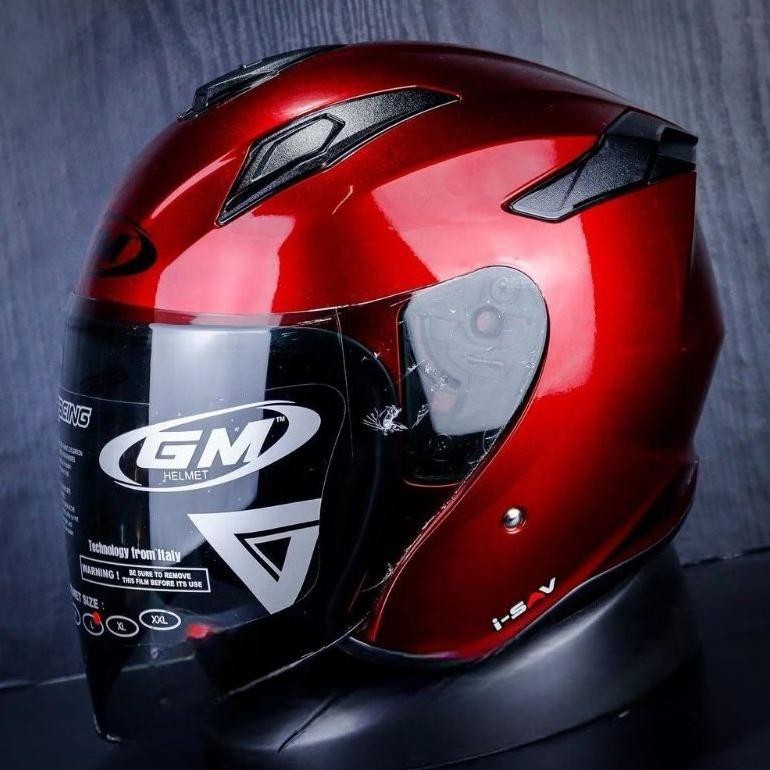 Helm Half Face Gm Fighter Pria Wanita Dewasa Sni Terbaru