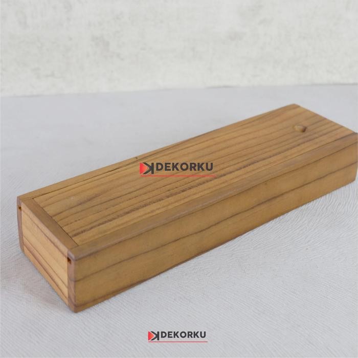 

Kotak Kayu Jati / Wooden Box Untuk Tempat Pensil, Alat Makan, Aksesori