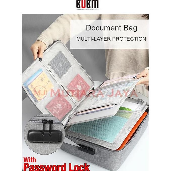 Original Tas Koper Organizer Map Dokumen BUBM Dengan Kunci Anti Air