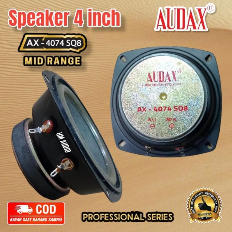 Bisa Cod Speaker 4 Inch Audax Midel Ax-4075 Sq8 Mid Range Dan Ax-4074 Sq8 Fg-80
