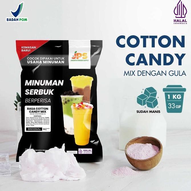

Baru Cotton Candy Mix Powder Drink 1Kg - Bubuk Minuman Rasa Permen Kapas Kekinian