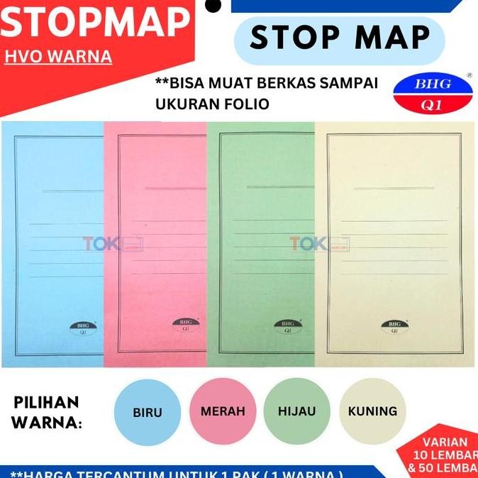 

Original Stop Map Kertas Folio Stopmap Pond Berkualitas