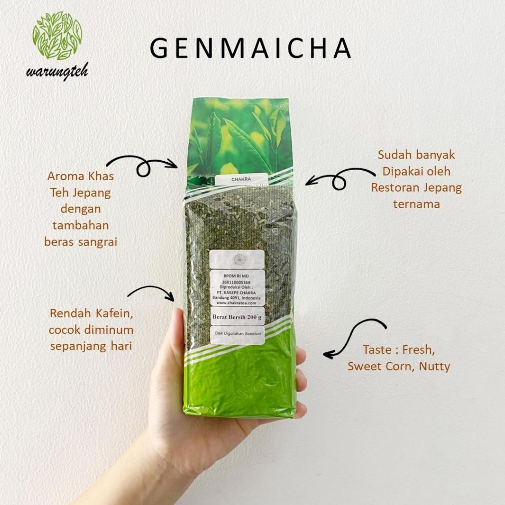 

SALE! CHAKRA GENMAICHA 200G - TEH HIJAU JEPANG PREMIUM GENMAICHA JAPANESE GREEN TEA