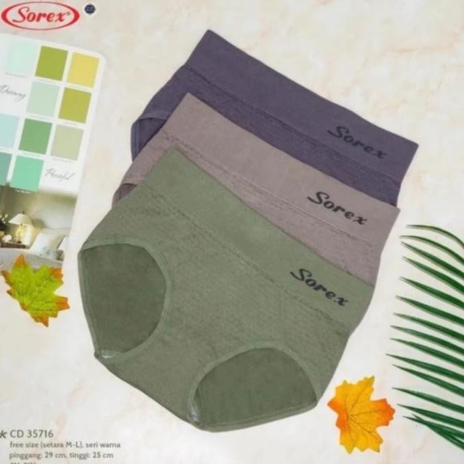 SOREX CELANA DALAM WANITA RAJUT MICROFIBER CD SEMI KORSET SOREX 35716