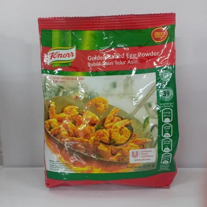 

KNORR GOLDEN SALTED EGG POWDER 270 GR BUMBU MASAK TELUR ASIN BUBUK