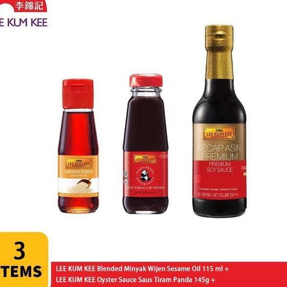 

Lee Kum Kee Oyster Sauce Saus Tiram Panda 145 Grlee Kum Kee Blended Minyak Wijen Sesame Oil 115 Mllee Kum Kee Soy Sauce 250 Ml