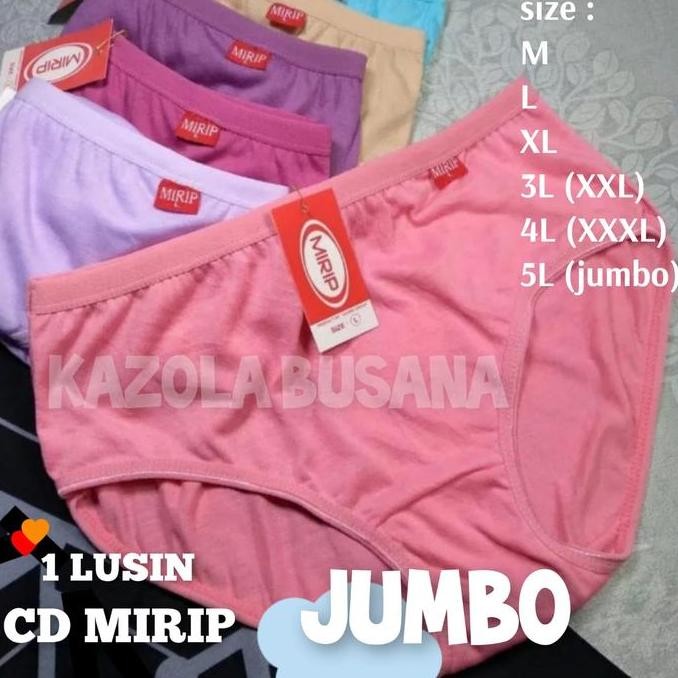 COD 1 LUSIN CD WANITA CELANA DALAM WANITA CD MIRIP SIZE JUMBO 5L KAZOLABUSANA