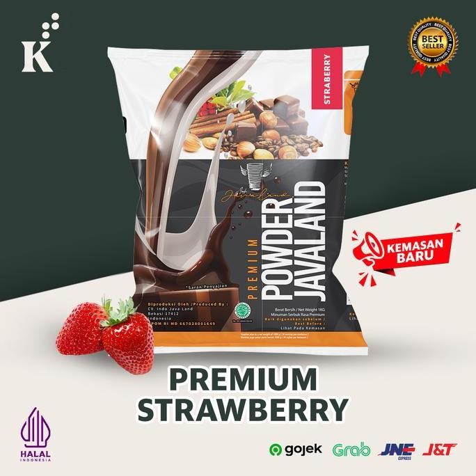 

Baru Javaland Strawberry Premium Grande 1Kg - Bubuk Minuman Stroberi Asli Untuk Cafe