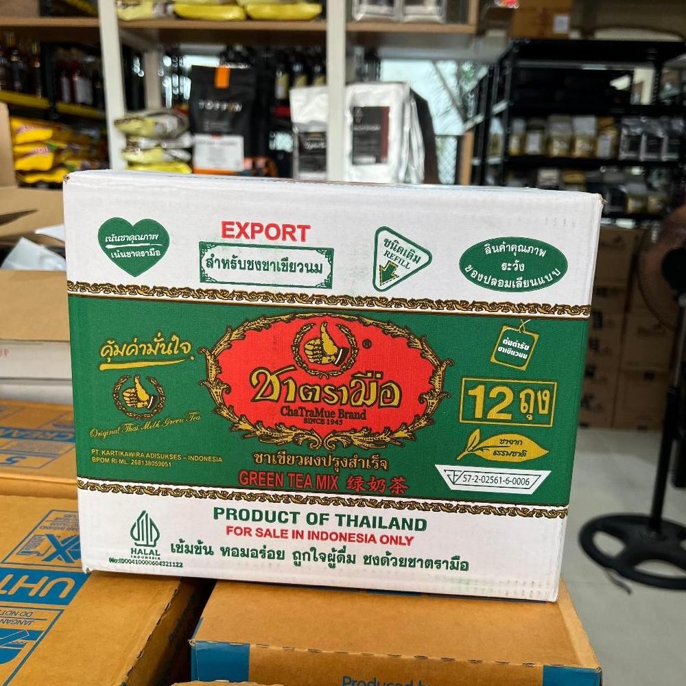

SALE! THAI GREEN TEA CHATRAMUE 200GR KARTON - 1 DUS ISI 12 PCS TEH THAILAND ASLI
