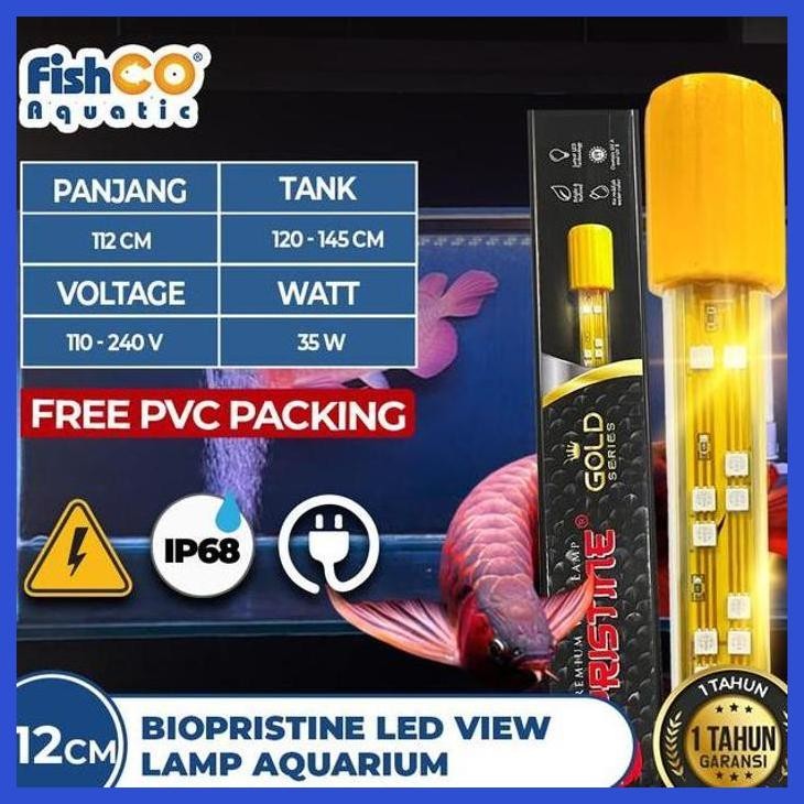 (RATUBEE) BIOPRISTINE LAMPU VIEW LAMP GOLD 112CM - LAMPU CELUP AQUARIUM PERALATAN AQUARIUM IKAN AKUA