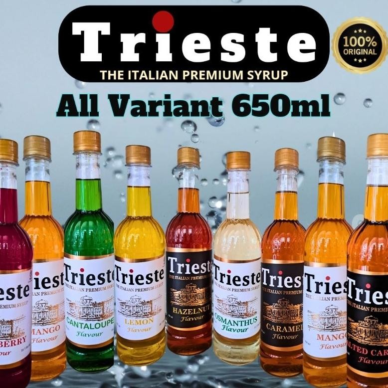 

SALE! TRIESTE PREMIUM SYRUP 650ML ALL VARIAN - SIRUP RASA PREMIUM ALA ITALIA