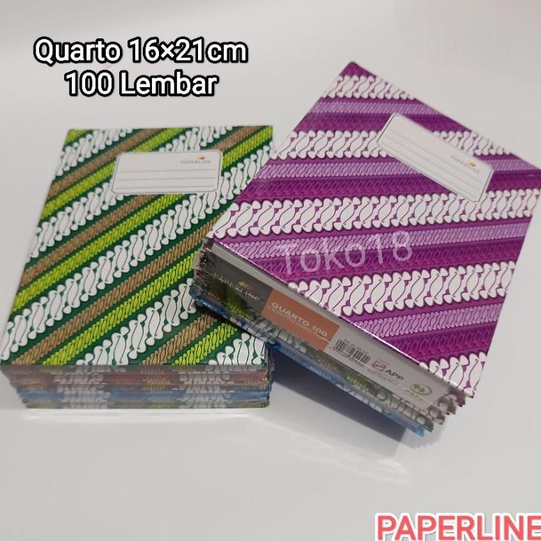 

Siap Kirim Buku Tulis Hard Cover Quarto Paperline 100 Lembar - 1 Pack Isi 5 Buku