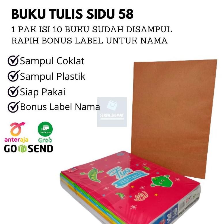 

Siap Kirim Buku Tulis SIDU 58 Lembar Sampul Coklat + Plastik - Siap Pakai 1 Pak Isi 10