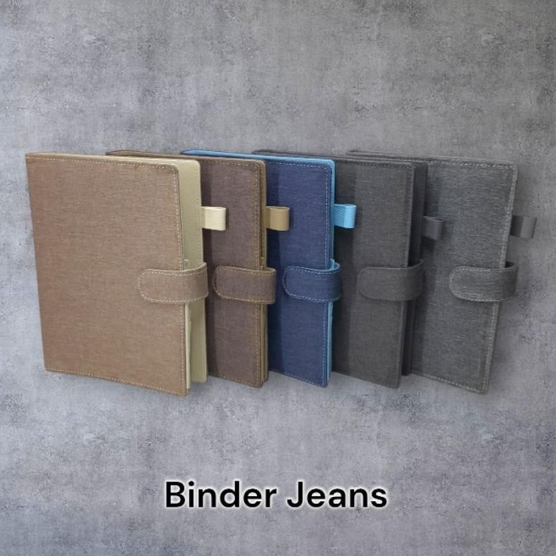 

Siap Kirim Binder Kulit Jeans A5 20 Ring / B5 26 Ring Agenda Ring Notebook Kekinian