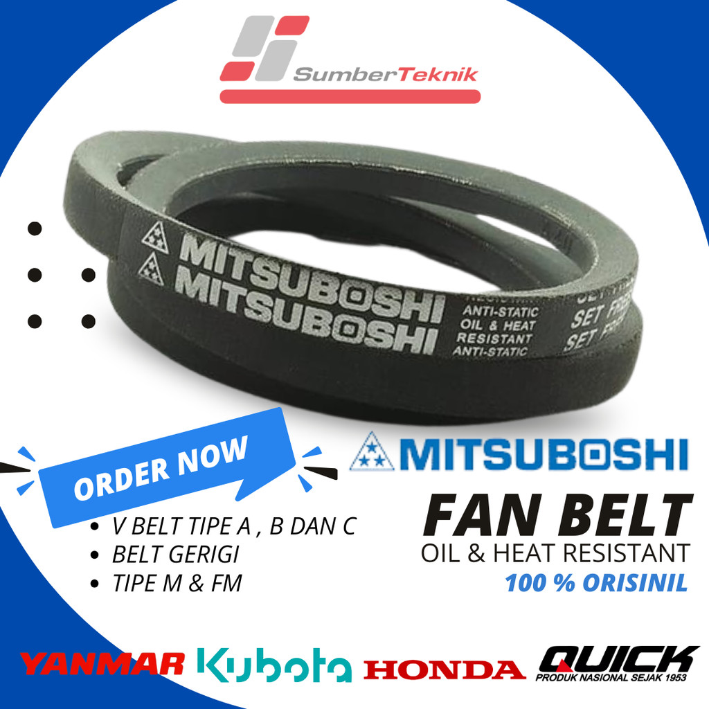AA-111 AA111 Fan Belt Tali Kipas Vbelt Fanbelt MITSUBOSHI asli