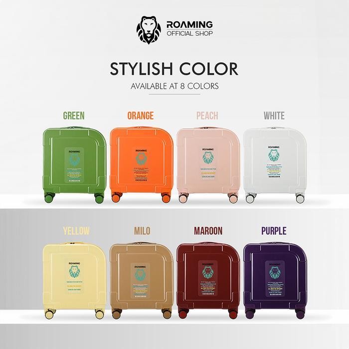 JBM Roaming Koper L003 Cabin size 20 inch dan Bagasi size 24 inch TSA Lock 4 Roda 360 Rotasi Anti Ma