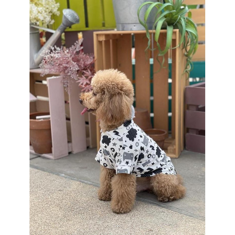 Baju Anjing Poodle Pawpawsome Projects Black Ad White Printing