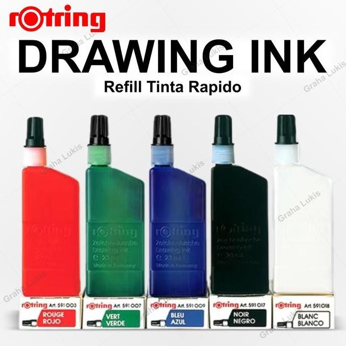 

Rotring Drawing Ink / Refill Tinta Rapido