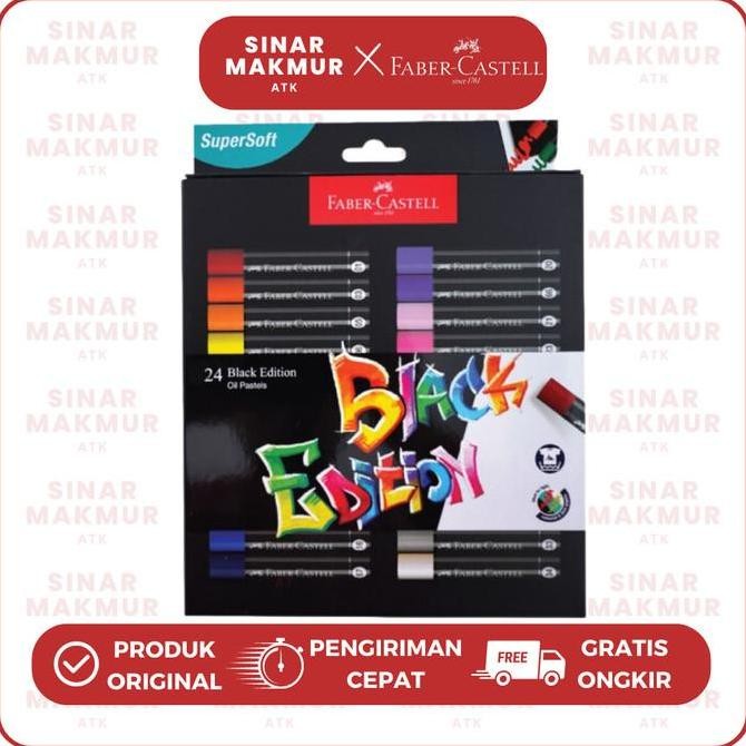 

Crayon/Oil Pastel Black Edition Series Faber Castell 24 Warna (Set)
