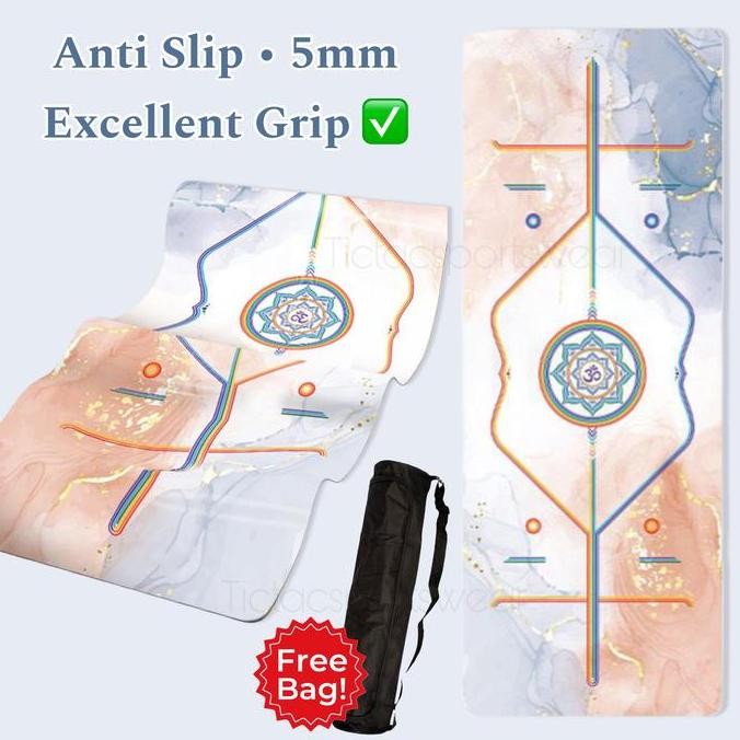 Yoga Mat Pu Premium (Free Bag) / Matras Yoga Pu Anti Slip