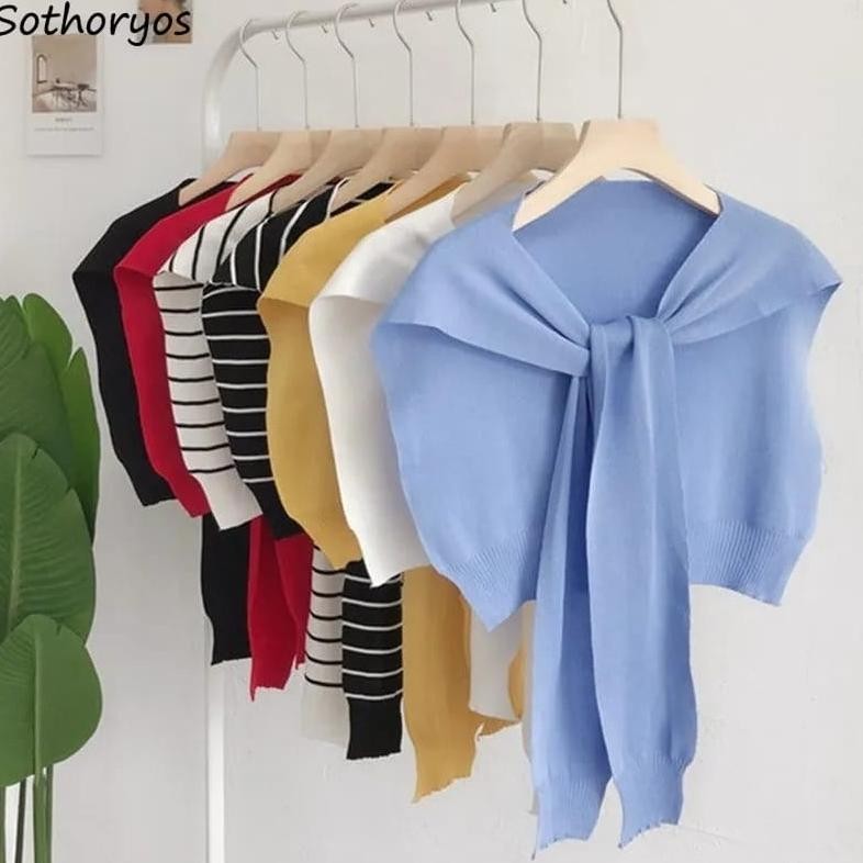 Terbaru Scarf Rajut Wanita Polos / Baju Syal Bahu / Syal Kerah Rajut Selendang / Syal Rajut Korean P