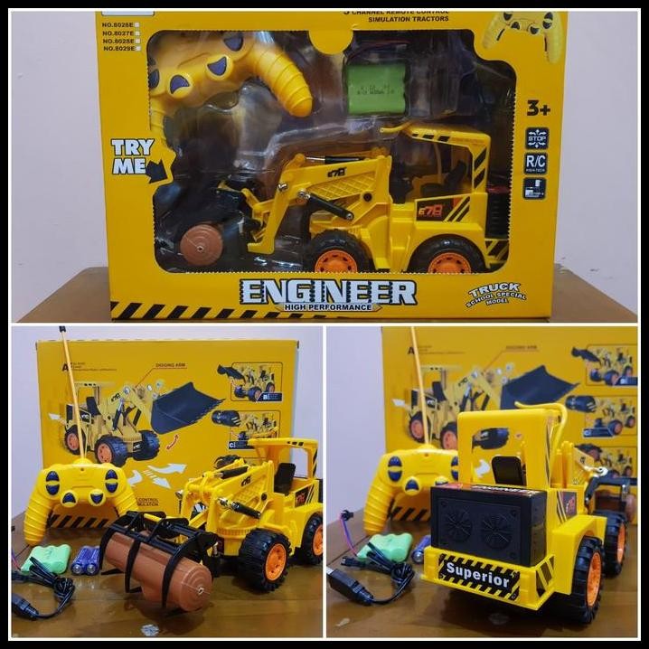 RC Mobil Forklift Traktor Buldozer - Mainan Remote Control Buldozer