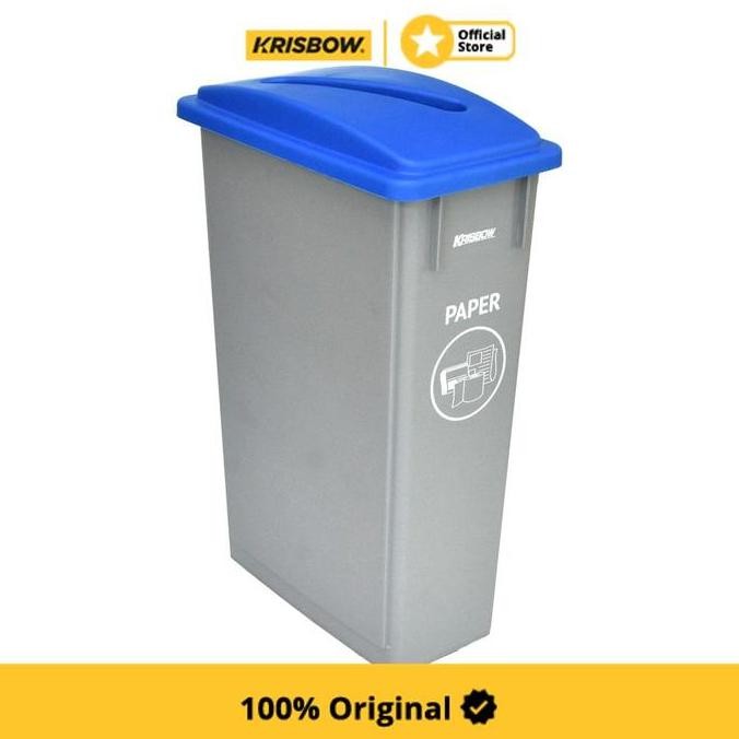 Krisbow 90 Ltr Tempat Sampah Kertas - Abu-Abu