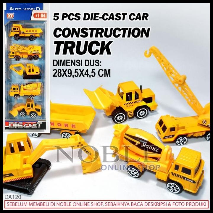 Construction Truck Diecast Konstruksi Truk Miniatur Replika Alat Berat Bangunan Toys Pajangan Koleks