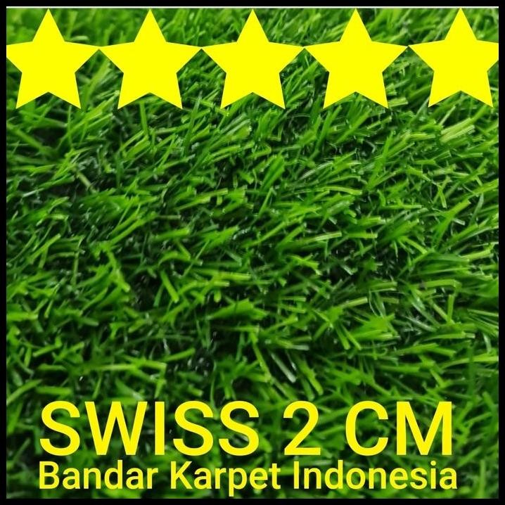karpet rumput swiss 2 cm rumput sintetis meter rumput sintetic meter