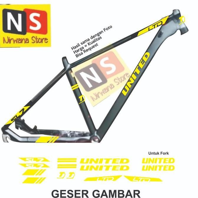 Ready stiker sticker UNITED sepeda SL7 murah