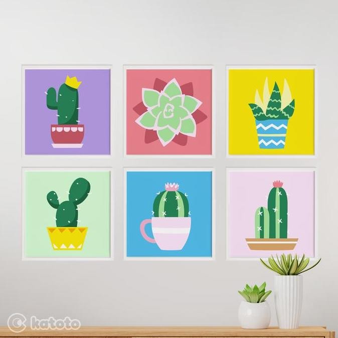

Paint By Numbers Painting Kit Paket Melukis Kaktus Cactus Succulent