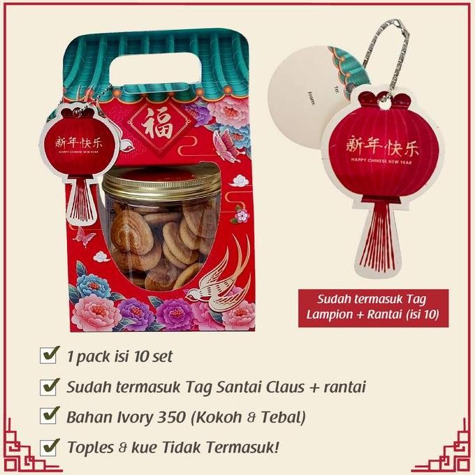 

[Isi 10] Kotak Toples Imlek/ Box Imlek/ Packaging Chinese New Year/ Kotak Kue Kering