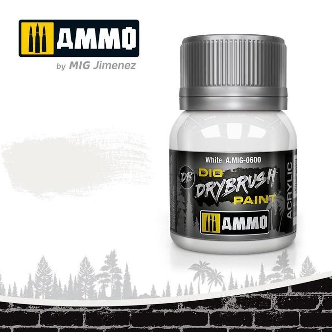 

Amig0600 : White Drybrush Paint (40Ml) Ammo Acrylic Weathering For Warhammer, Mecha, Model Kit, Etc