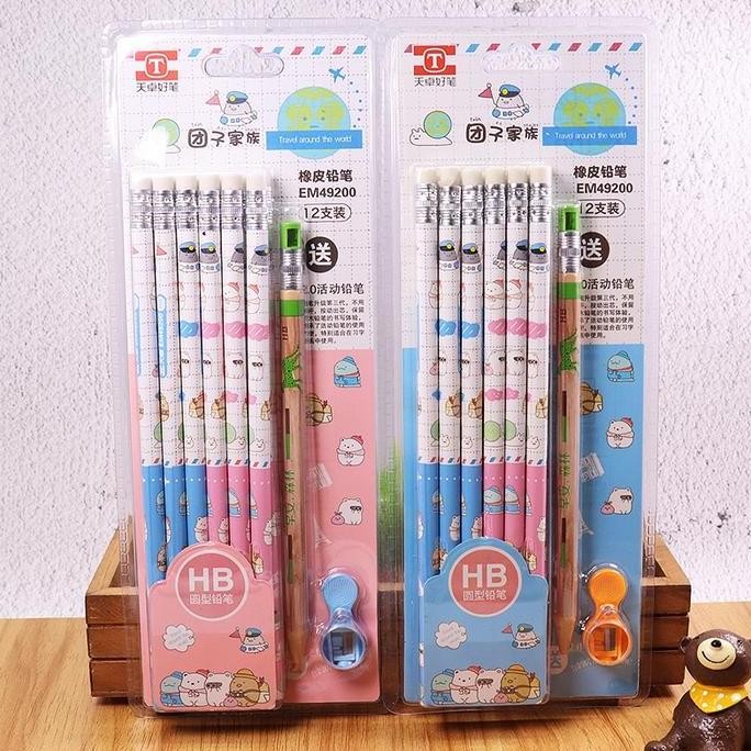 

Kensho Pensil Kayu Set Hb Sumikkogurashi Isi 12 Warna Pastel / Pencil Lucu Import