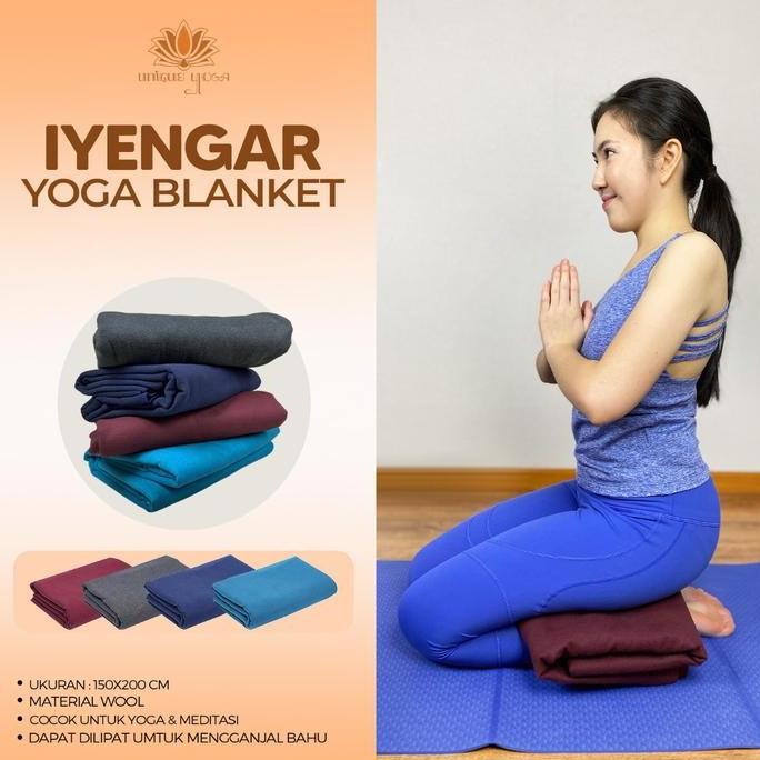 Iyengar Yoga Blanket / Blanket Senam Yoga / Selimut Olahraga Yoga Wool / Blanket Yoga Super Soft