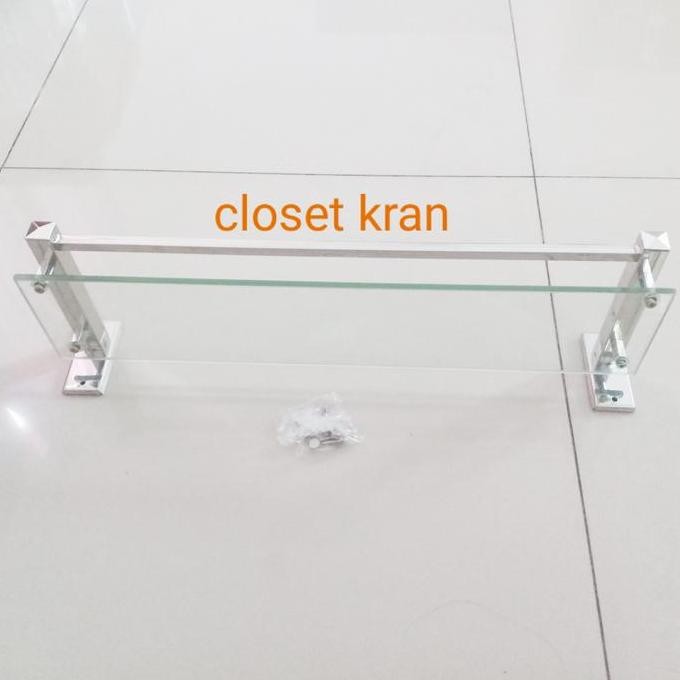 Ambalan Rak Kaca. Rak Kaca Wastafel
