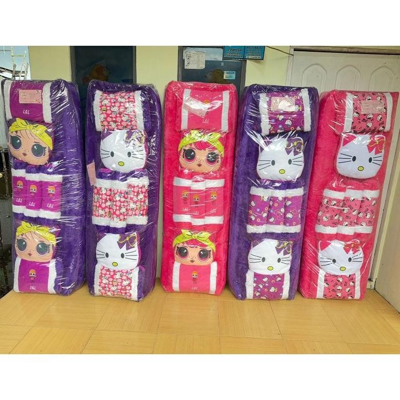 Kasur Bulu Rasfur Bantal 7 Karakter / Kasur Bulu Rasfur Buat Santai / Kasur Rasfur Free Bantal Dan G